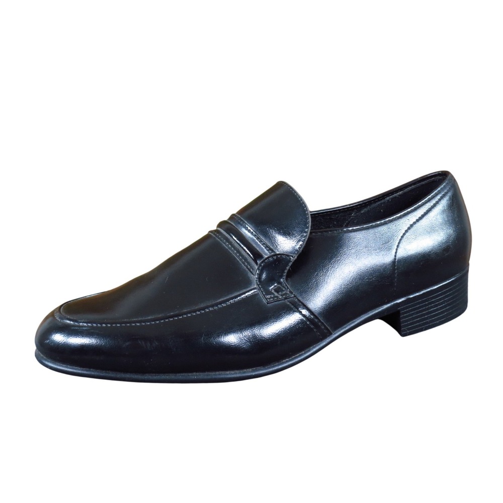 Chancellors Mens Loafers Size 11 Extra Wide Dress Shoes Formal Black Synthetic